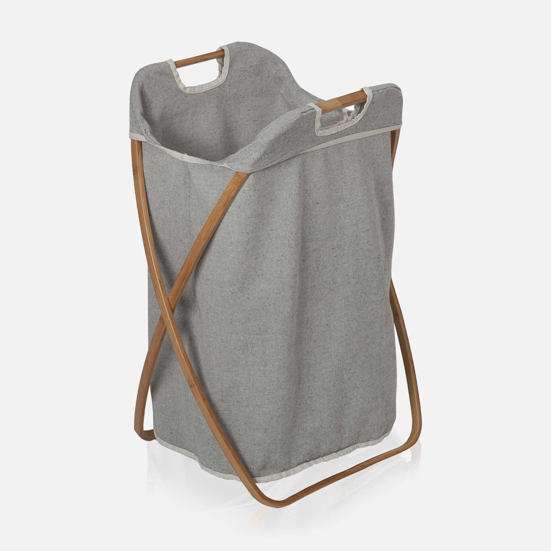 Корзина для белья 100 л серая Bamboo Möve | https://grandposuda.com.ua