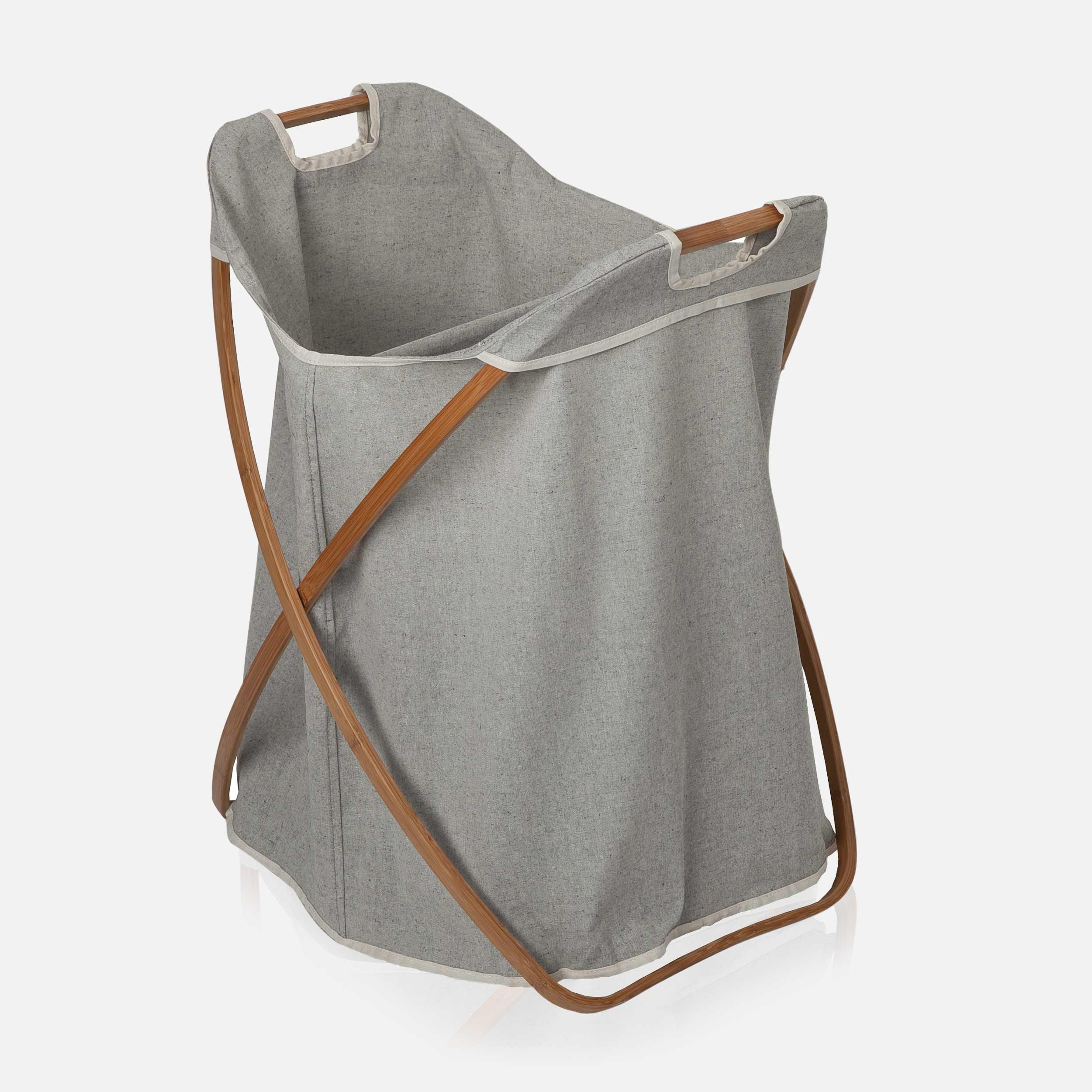 Корзина для белья 185 л серая Bamboo Möve | https://grandposuda.com.ua