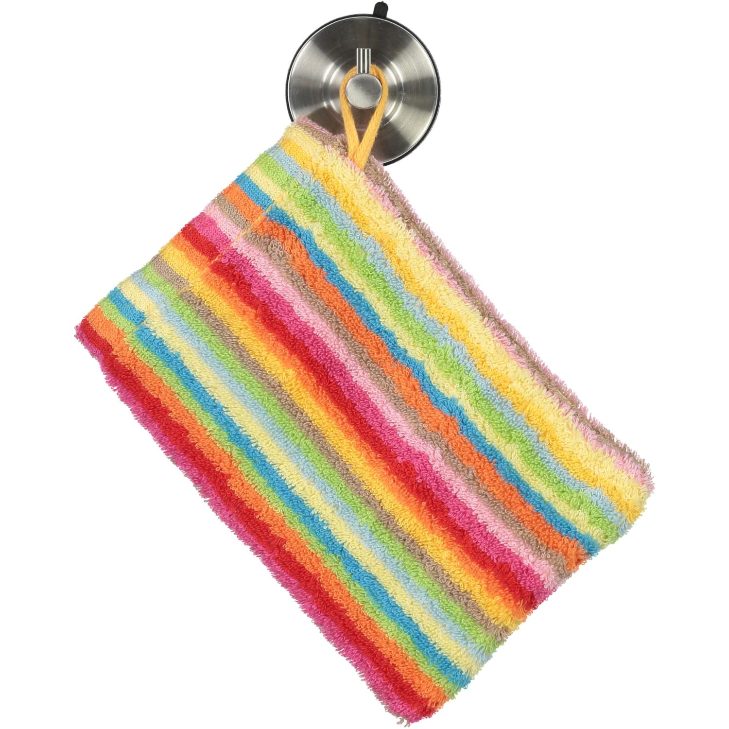 Мочалка-рукавиця 16 х 22 см Multicolor Stripe Lifestyle Cawo | https://grandposuda.com.ua