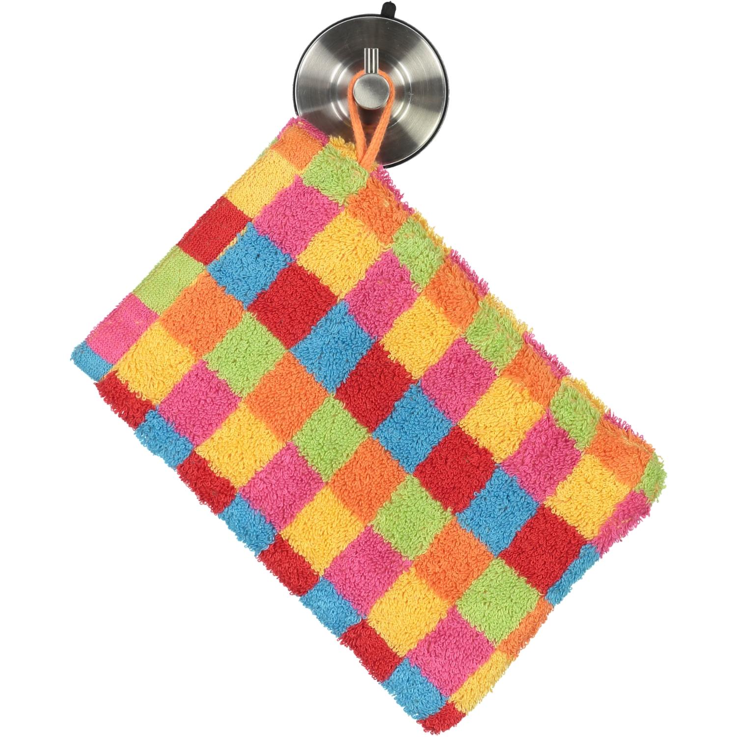 Мочалка-варежка 16 х 22 см Multicolor Cube Karo Lifestyle Cawo | https://grandposuda.com.ua