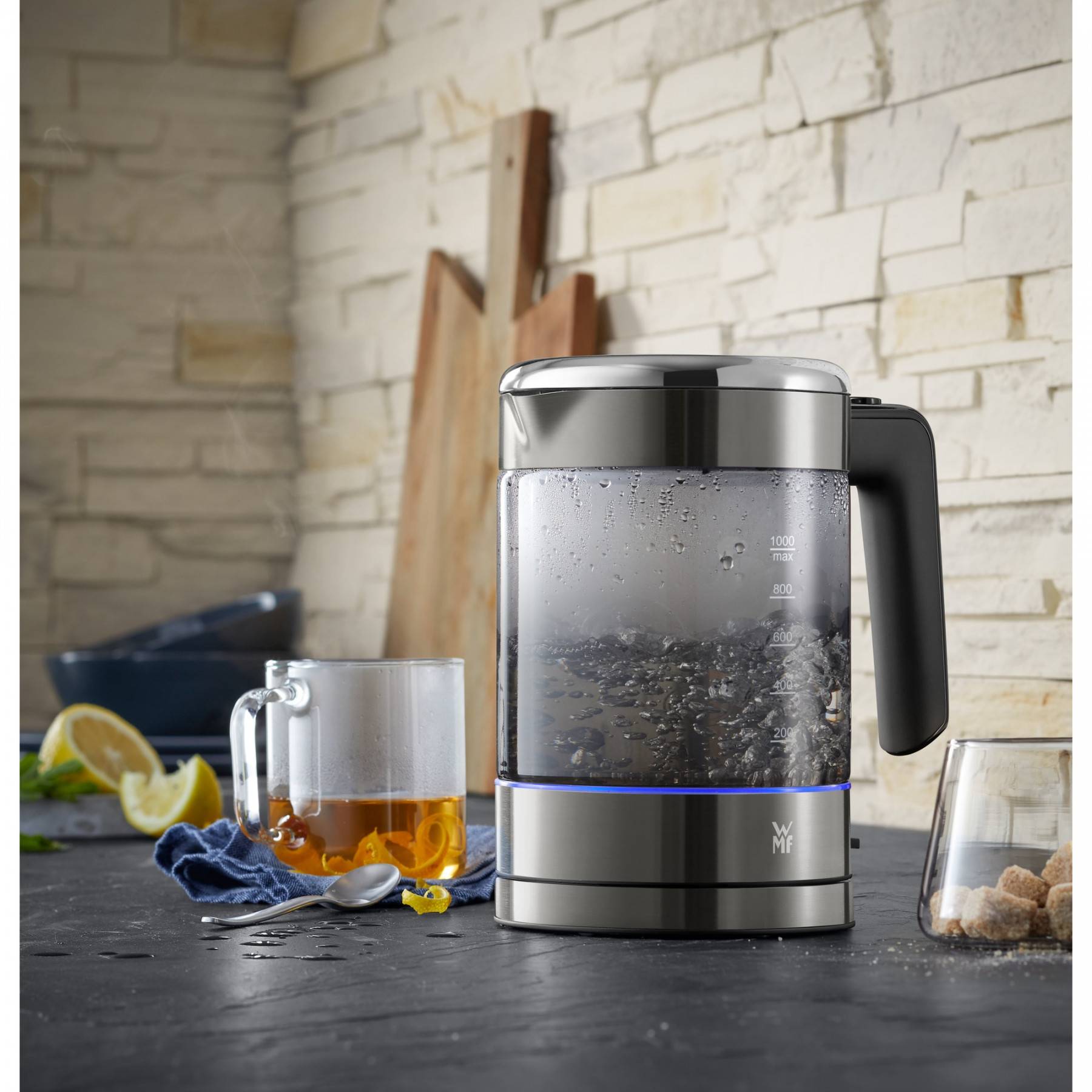 WMF Электрический чайник 1 л, металлик KITCHENminis | https://grandposuda.com.ua
