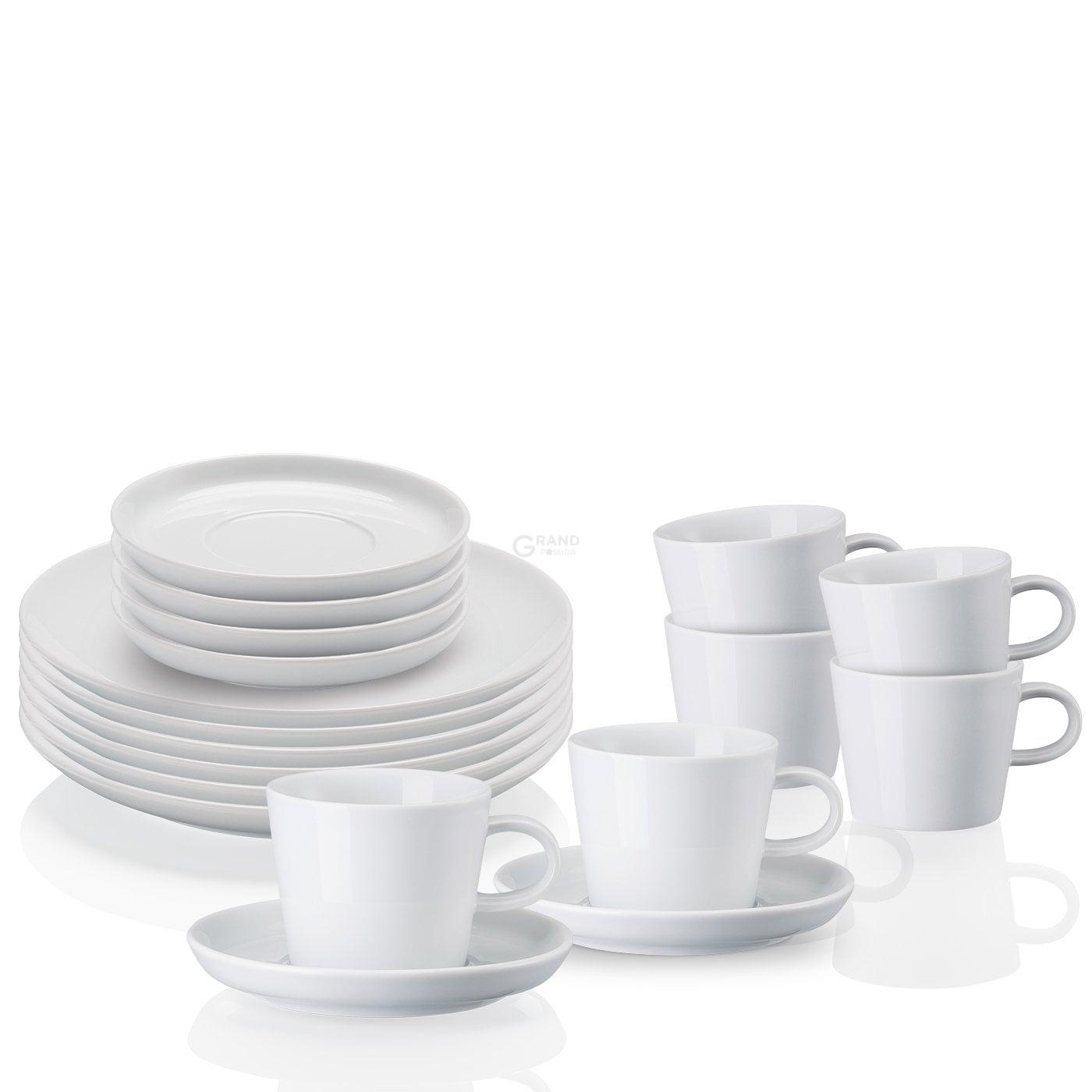Arzberg Кавовий сервіз 18 предметів, білий Cucina | https://grandposuda.com.ua