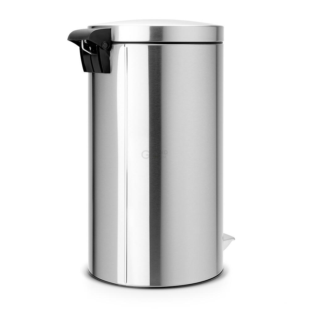 Brabantia Сміттєвий бак з педаллю 45 л безшумний матова сталь із захистом від відбитків пальців Pedal Bin | https://grandposuda.com.ua