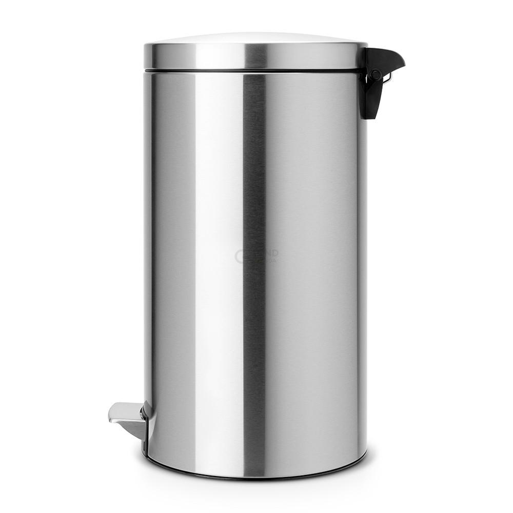 Brabantia Сміттєвий бак з педаллю 45 л безшумний матова сталь із захистом від відбитків пальців Pedal Bin | https://grandposuda.com.ua