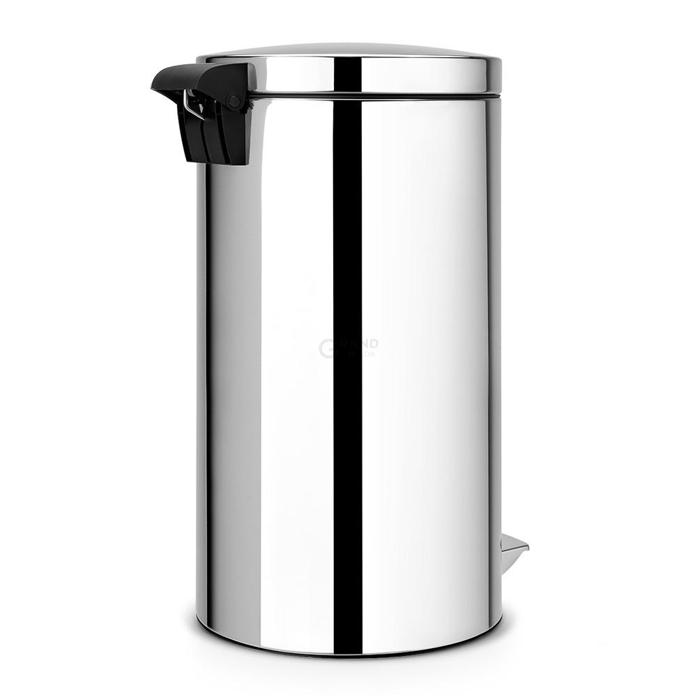 Brabantia Мусорный бак с педалью 45 л бесшумный стальной глянцевый Pedal Bin | https://grandposuda.com.ua