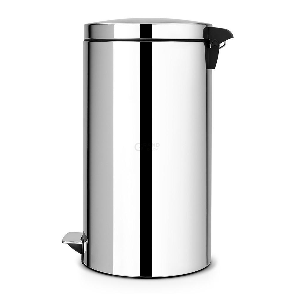 Brabantia Мусорный бак с педалью 45 л бесшумный стальной глянцевый Pedal Bin | https://grandposuda.com.ua