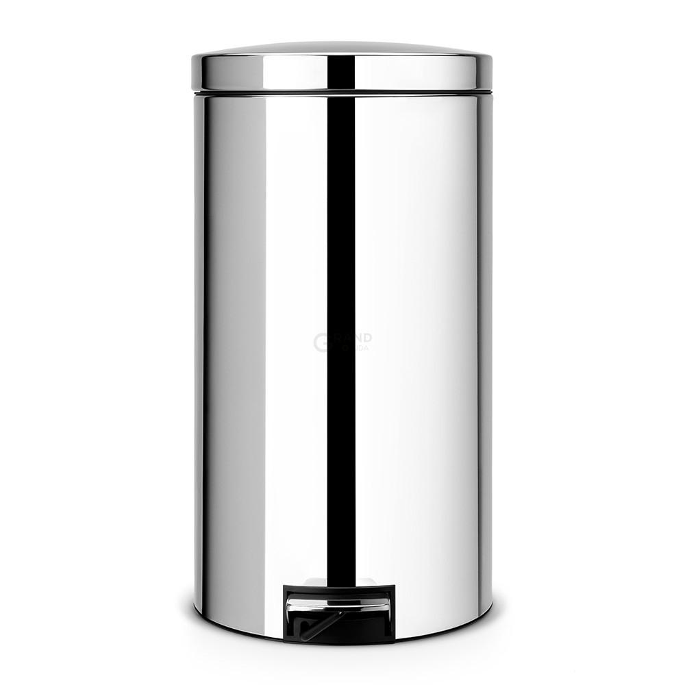 Brabantia Сміттєвий бак з педаллю 45 л безшумний сталевий глянсовий Pedal Bin | https://grandposuda.com.ua