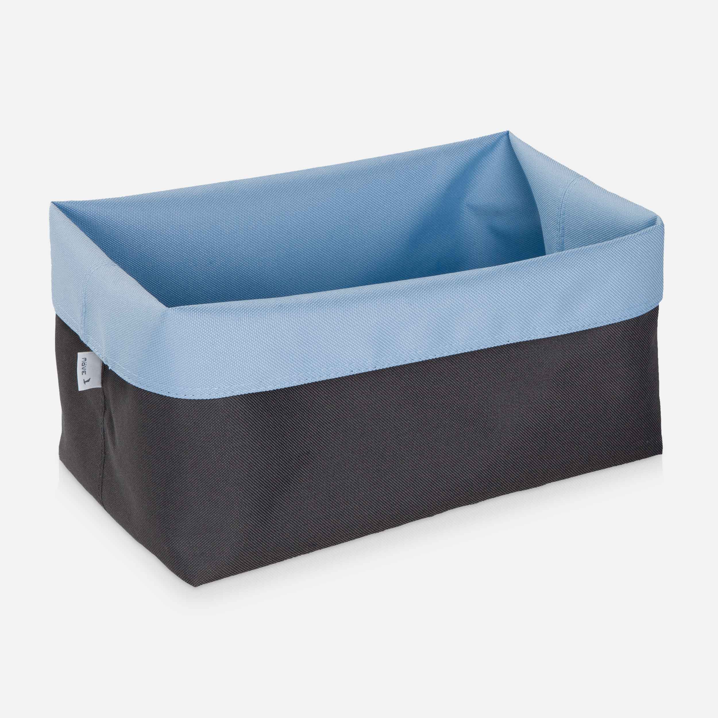 Кошик 12 л Two Tone сіра / блакитна Möve | https://grandposuda.com.ua