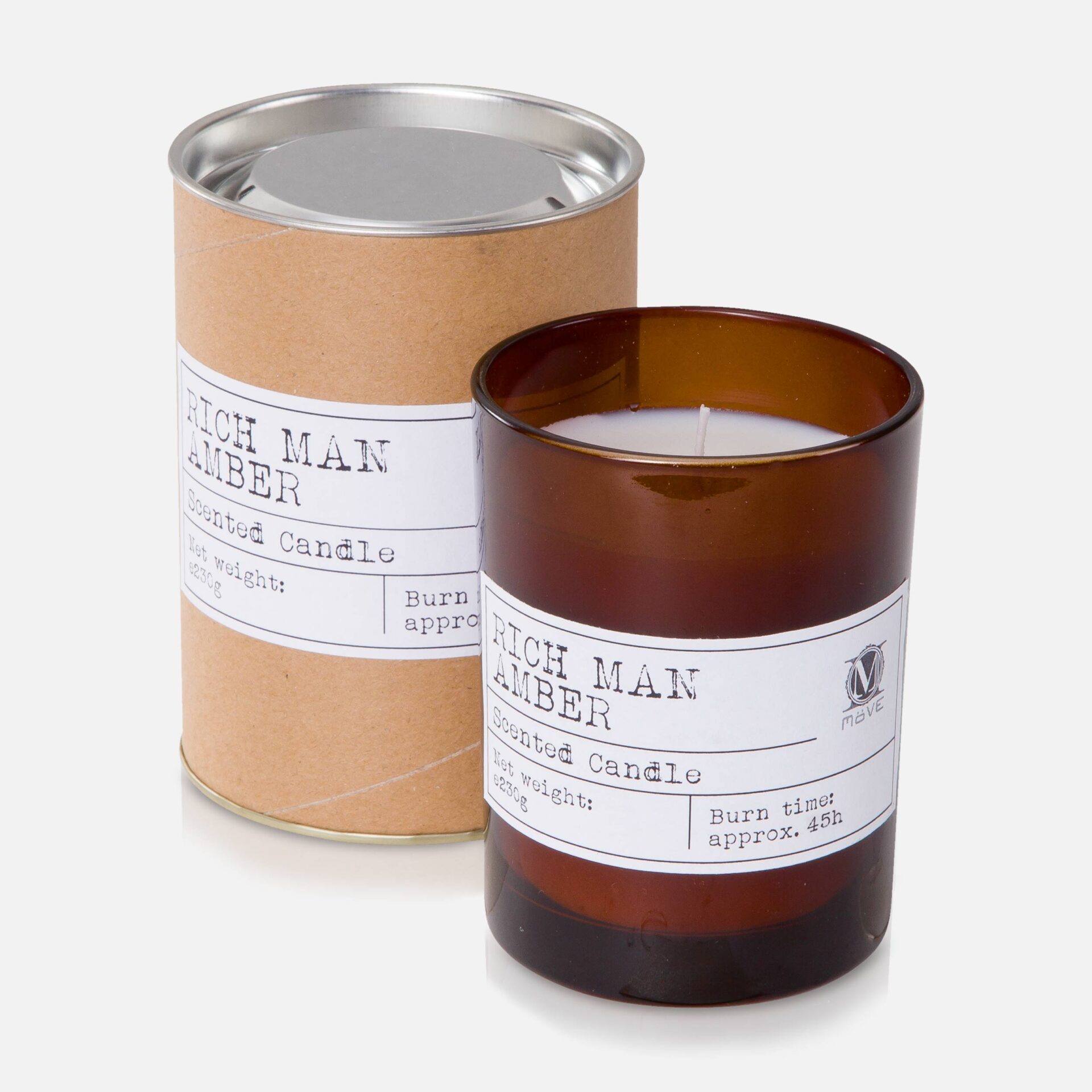 Свеча ароматическая Rich Man Amber Apothecary Möve | https://grandposuda.com.ua