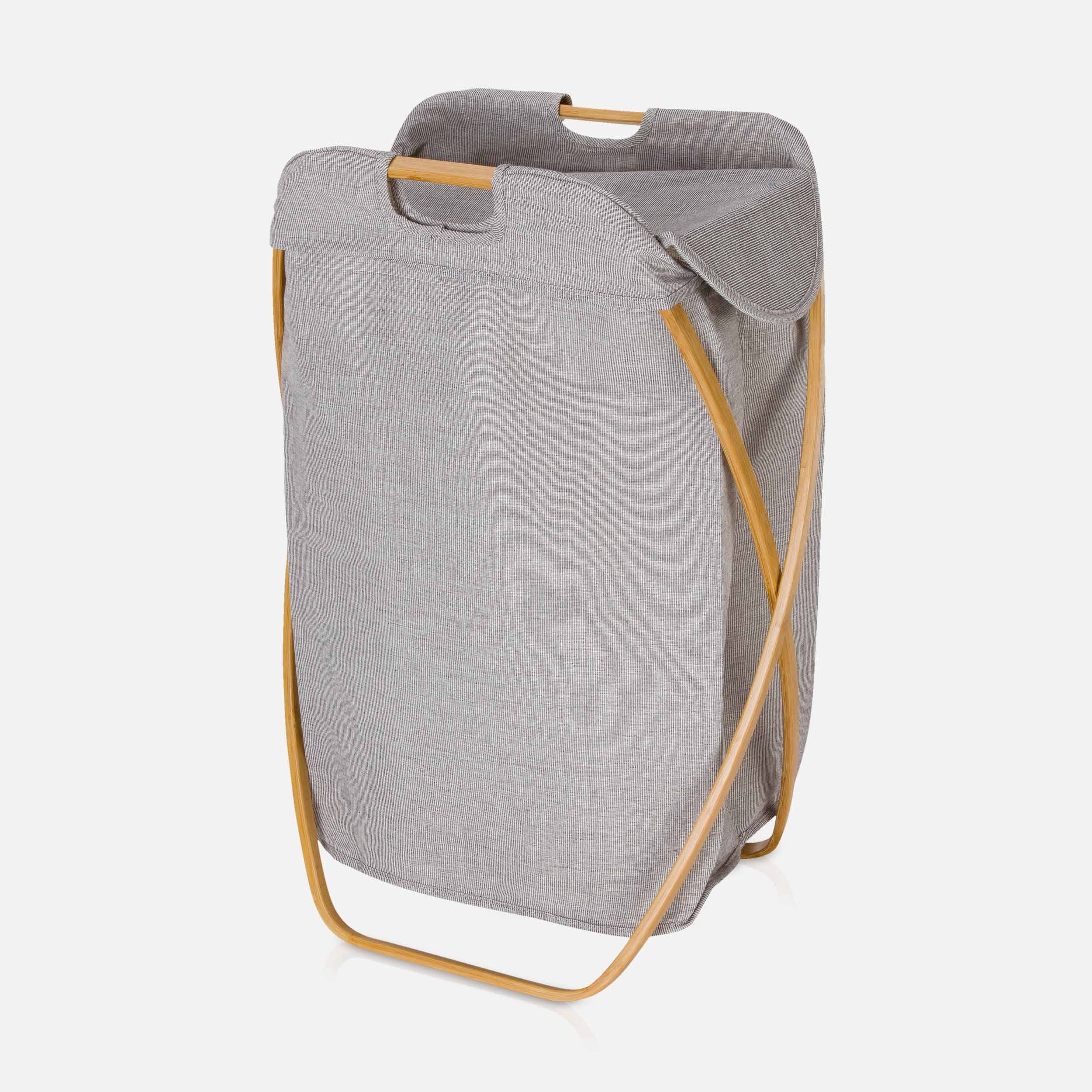 Корзина для белья 115 л серая Bamboo Möve | https://grandposuda.com.ua