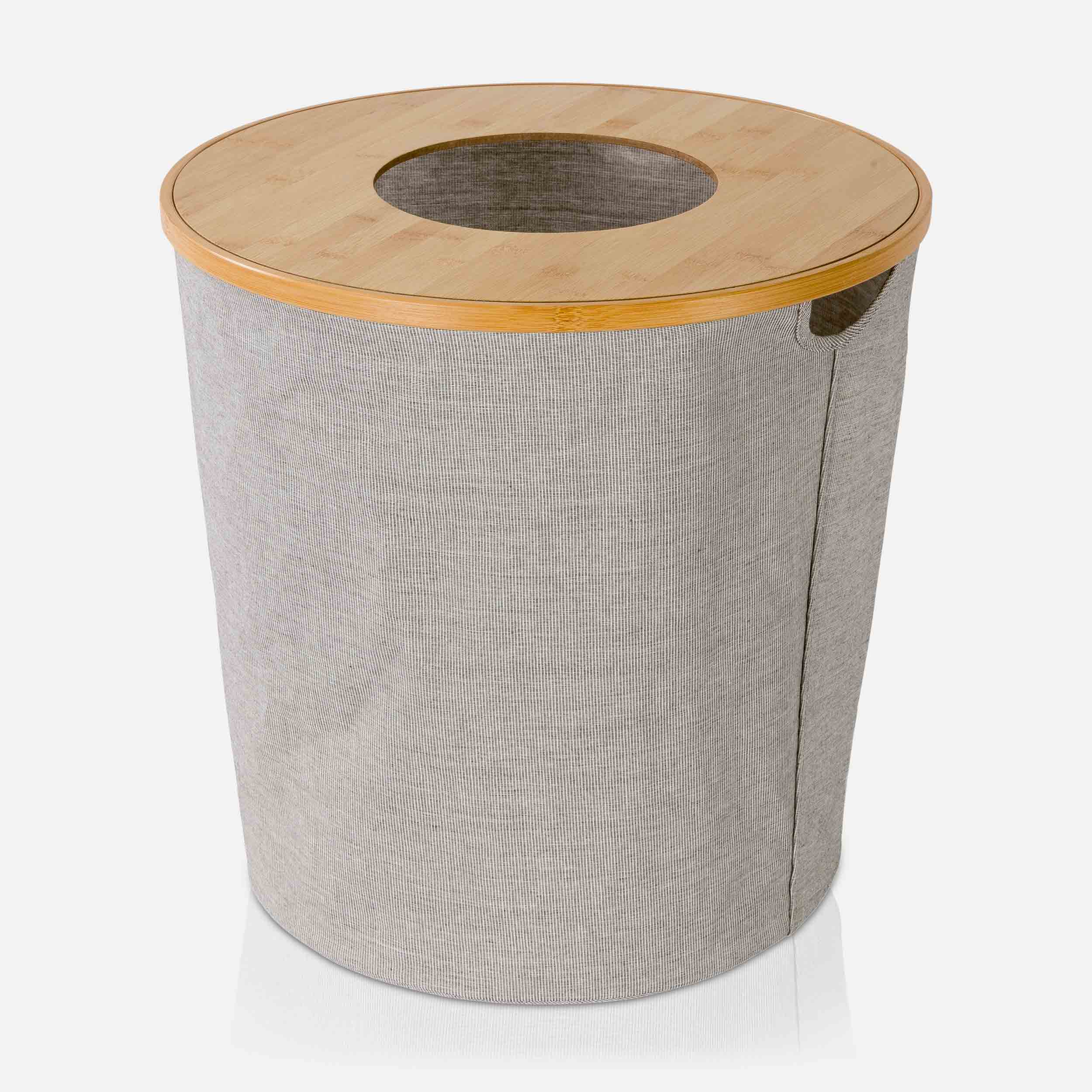 Корзина для белья с крышкой серая Bamboo Möve | https://grandposuda.com.ua