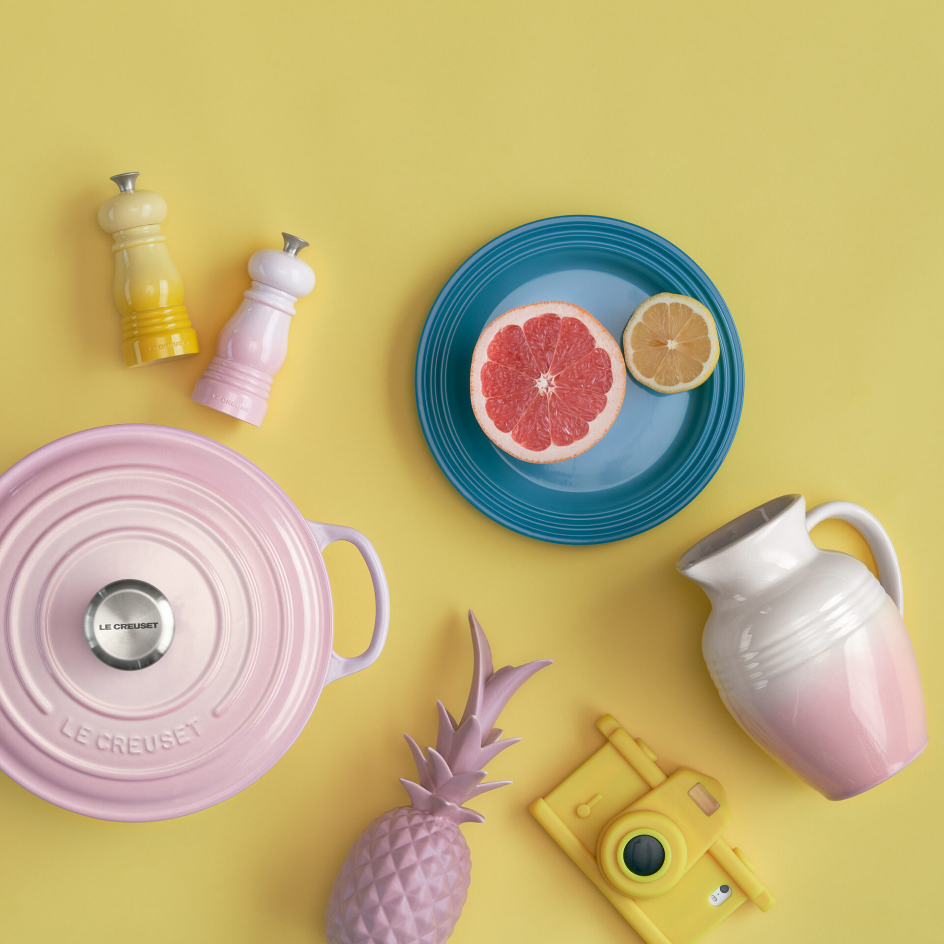 Le Creuset Набор из 2 мельниц для соли и перца 11 см Shell Pink | https://grandposuda.com.ua