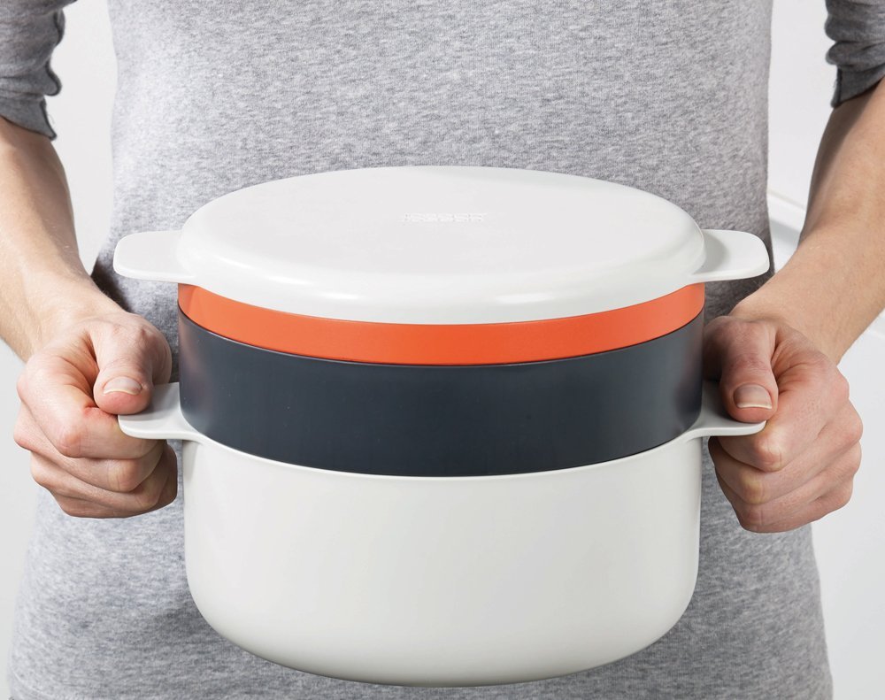 Joseph Joseph Набор для готовки в микроволновке 4 предмета серо-оранжевый M-Cuisine | https://grandposuda.com.ua