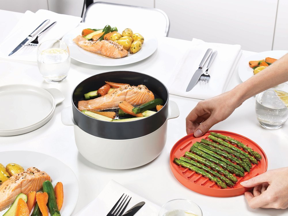 Joseph Joseph Набор для готовки в микроволновке 4 предмета серо-оранжевый M-Cuisine | https://grandposuda.com.ua