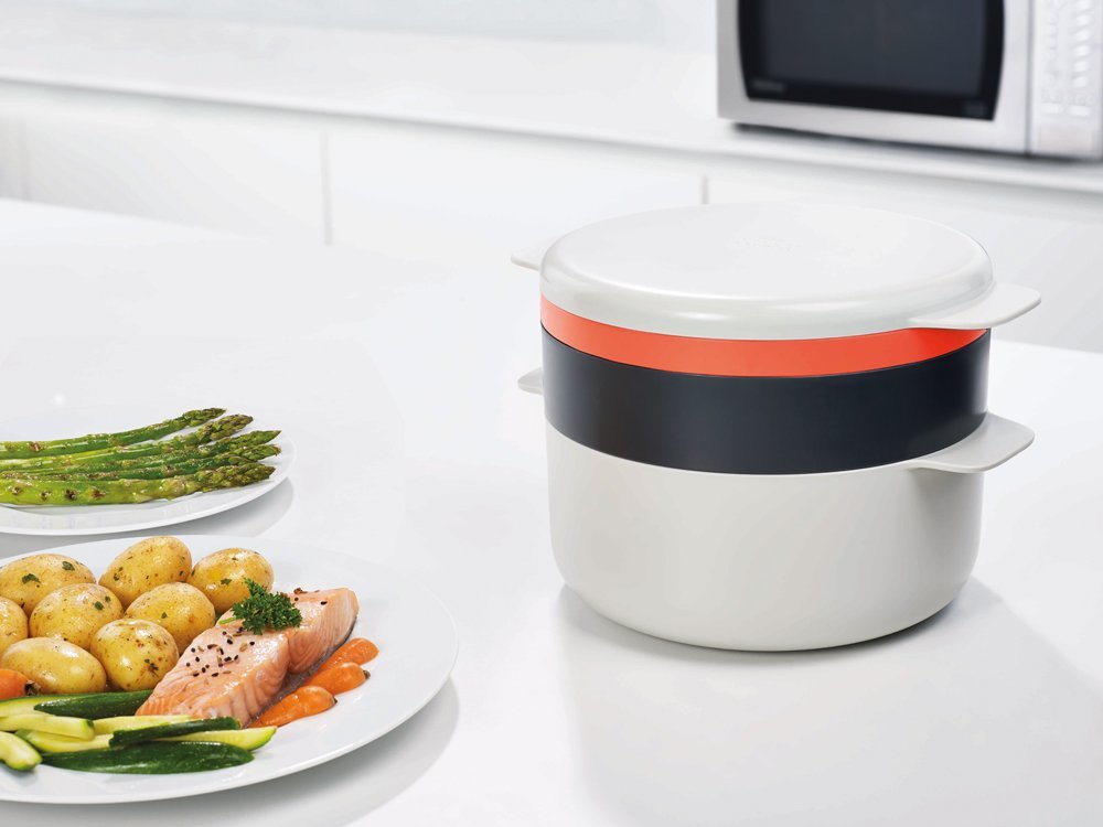 Joseph Joseph Набор для готовки в микроволновке 4 предмета серо-оранжевый M-Cuisine | https://grandposuda.com.ua