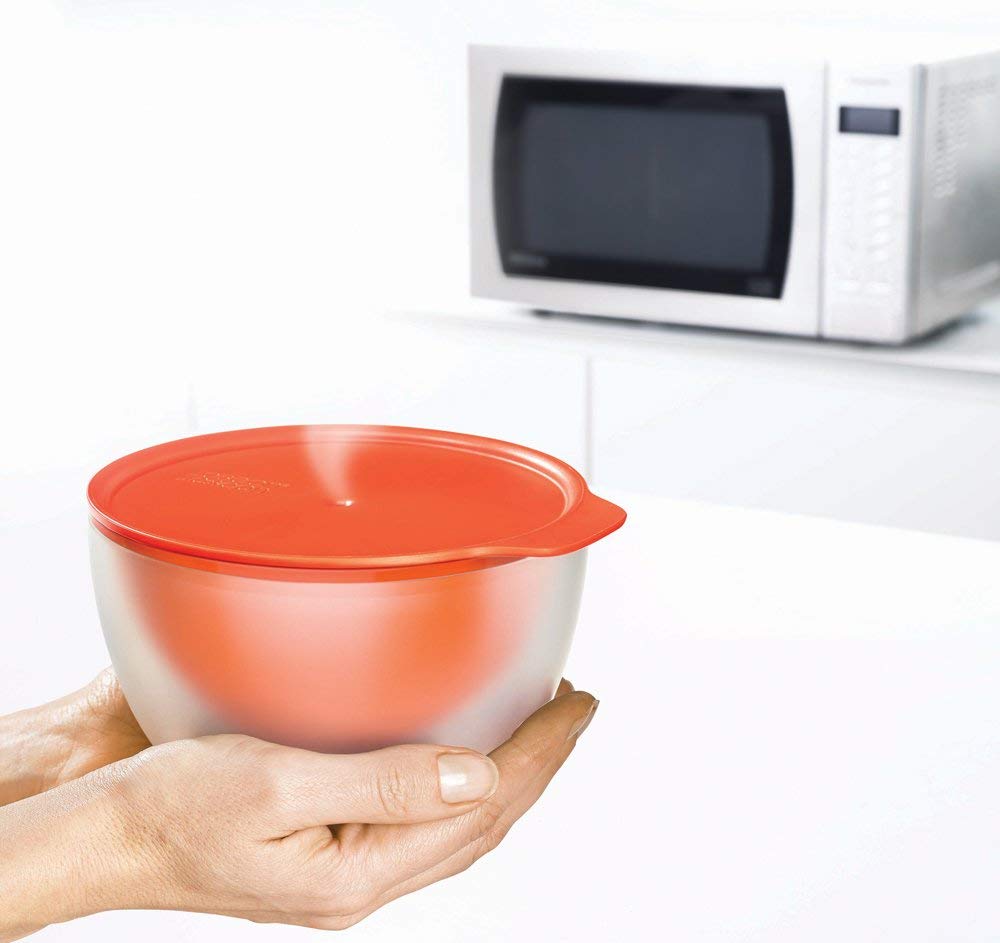 Joseph Joseph Пиала для микроволновки с крышкой оранжевая 0,55 л M-Cuisine Microwave Cool-Touch | https://grandposuda.com.ua