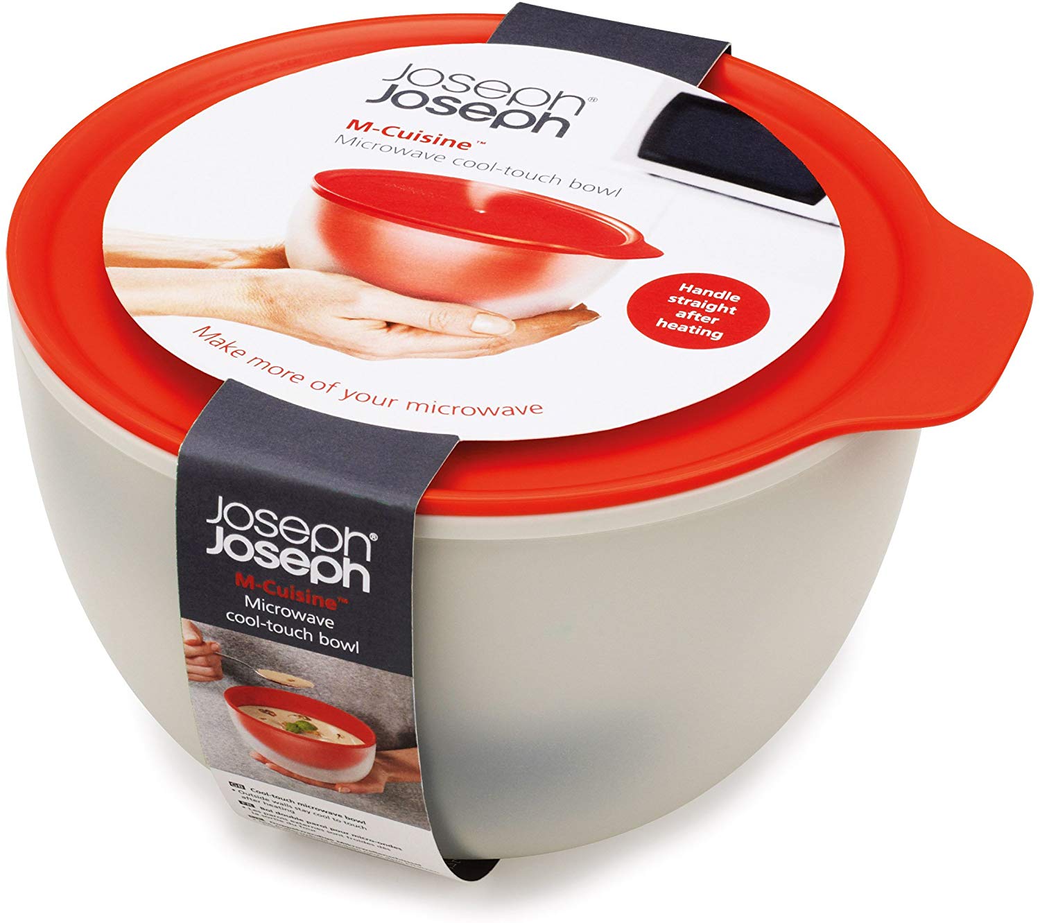 Joseph Joseph Пиала для микроволновки с крышкой оранжевая 0,55 л M-Cuisine Microwave Cool-Touch | https://grandposuda.com.ua