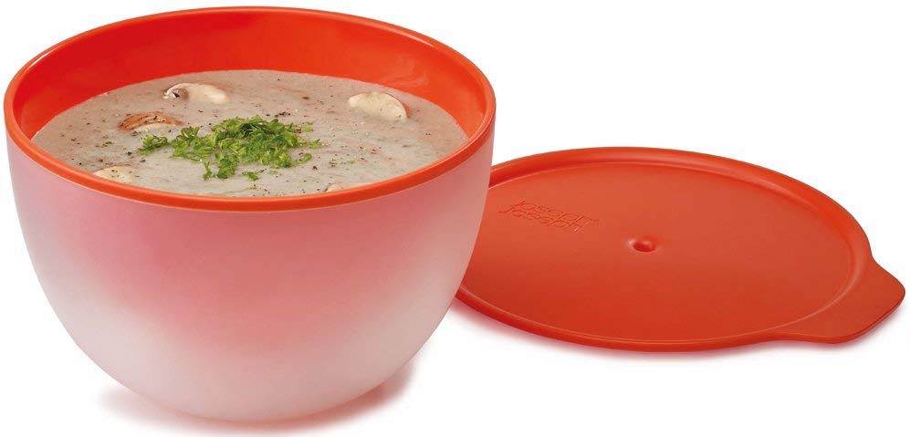 Joseph Joseph Пиала для микроволновки с крышкой оранжевая 0,55 л M-Cuisine Microwave Cool-Touch | https://grandposuda.com.ua