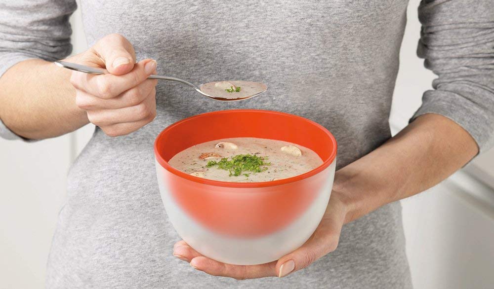 Joseph Joseph Пиала для микроволновки с крышкой оранжевая 0,55 л M-Cuisine Microwave Cool-Touch | https://grandposuda.com.ua
