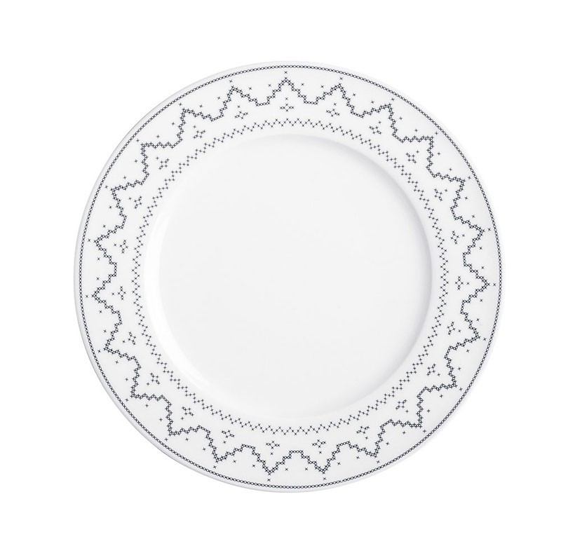 Kahla Тарілка для сніданку 21 см, сіра Cross Stitch Kahla Тарілка для сніданку 21 см, сіра Cross Stitch | https://grandposuda.com.ua