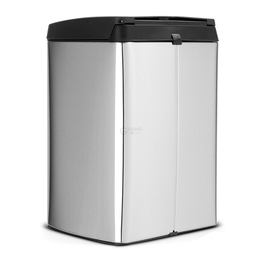 Brabantia Прямокутний сміттєвий бак з педаллю 10 л безшумний матова сталь із захистом від відбитків пальців Pedal Bin | https://grandposuda.com.ua
