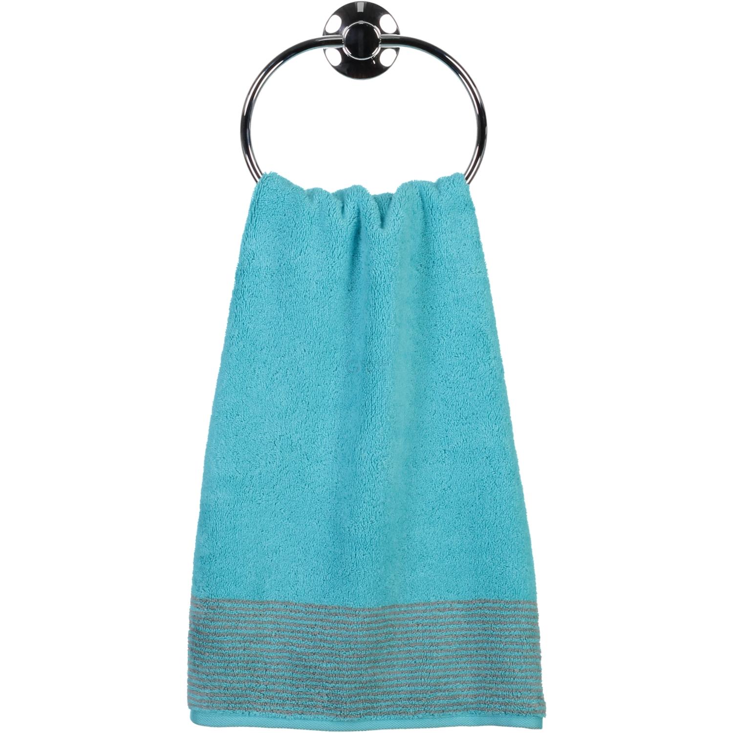 Полотенце для рук 50 х 100 см Turquoise Two-Tone Cawo | https://grandposuda.com.ua