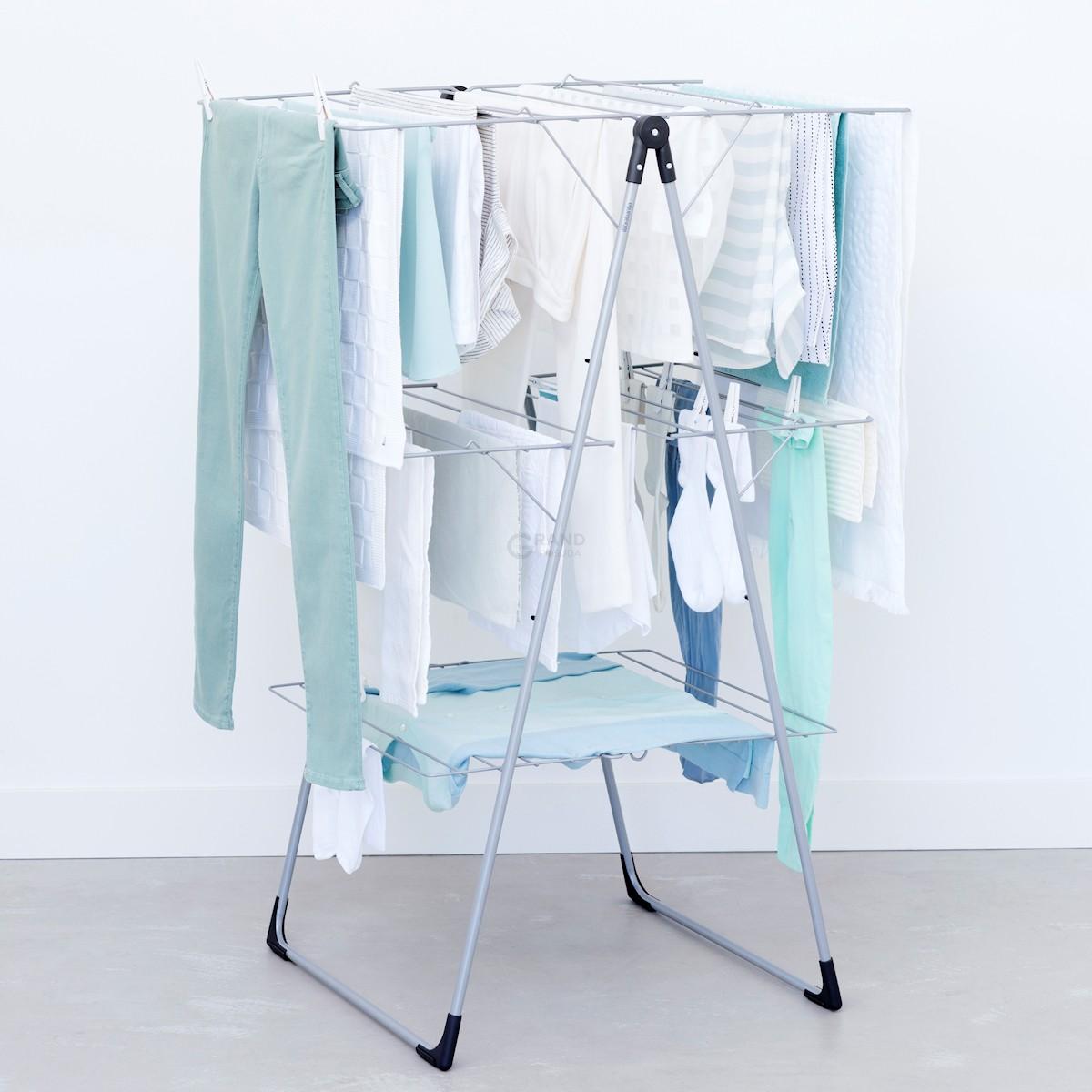 Brabantia Трехъярусная напольная сушилка 23 м навески серая | https://grandposuda.com.ua