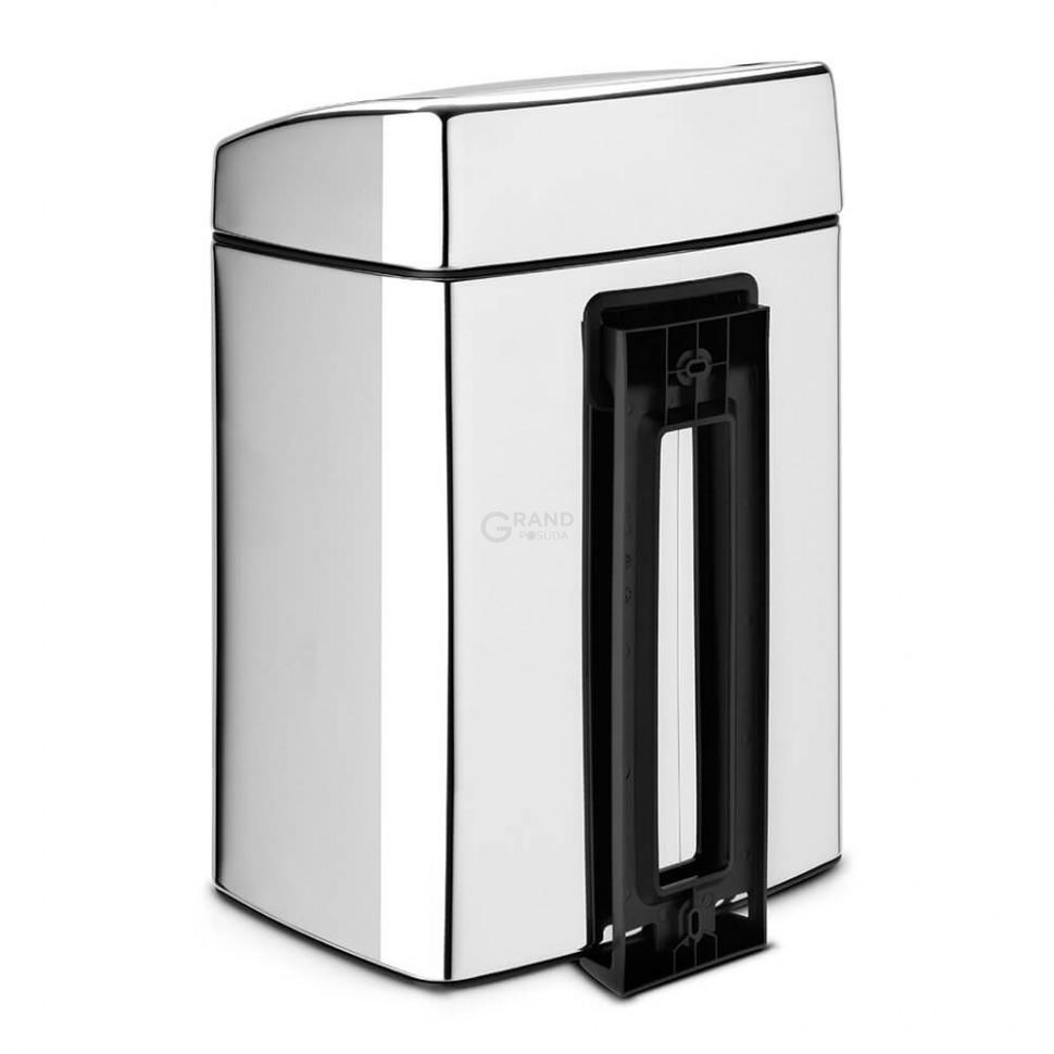 Brabantia Прямокутний сміттєвий бак 10 л глянсовий сталевий Touch Bin | https://grandposuda.com.ua