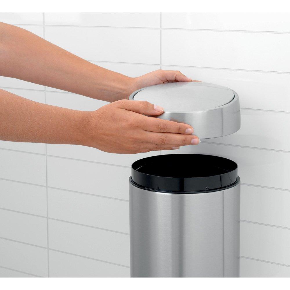 Brabantia Сміттєвий бак 5 л сталевий глянсовий Slide Bin | https://grandposuda.com.ua
