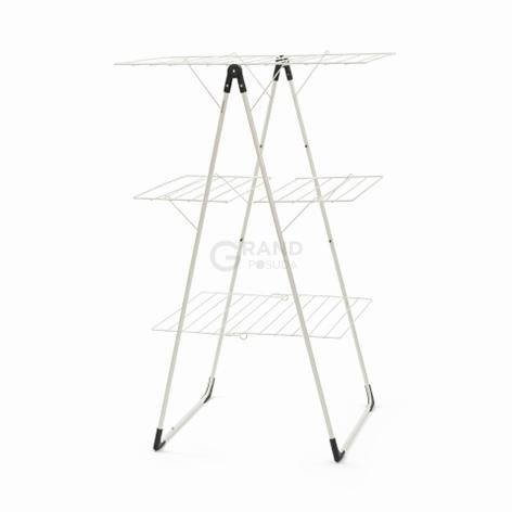 Brabantia Трехъярусная напольная сушилка 23 м навески слоновая кость | https://grandposuda.com.ua