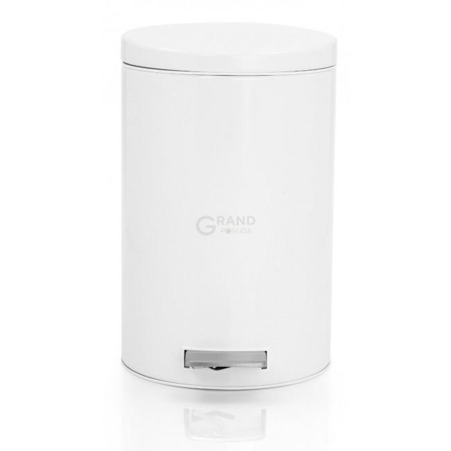 Brabantia Сміттєвий бак з педаллю безшумний білий 12 л Pedal Bin | https://grandposuda.com.ua