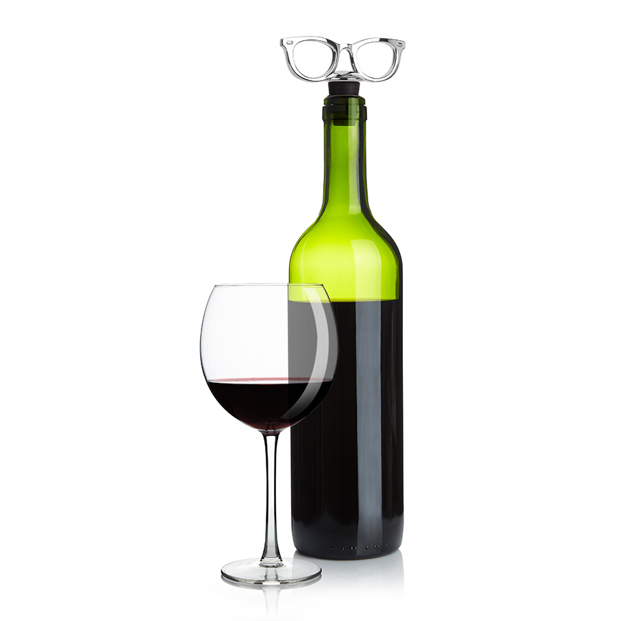 Umbra Пробка для бутылки glasses хром | https://grandposuda.com.ua