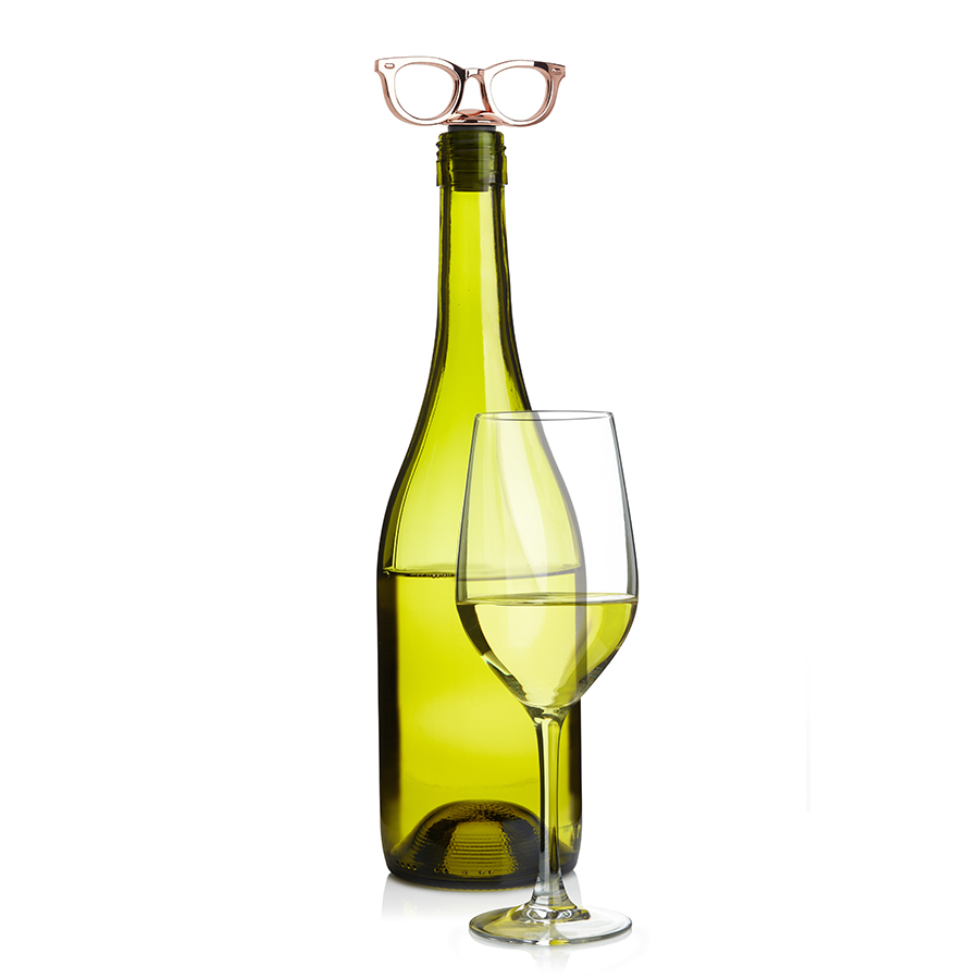 Umbra Пробка для пляшки 4х5,2х3,2 см мідна Glasses | https://grandposuda.com.ua