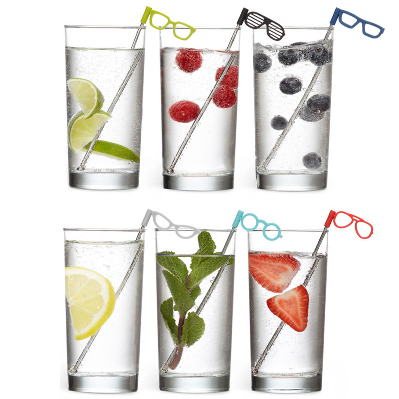 Umbra Соломинки для коктейлю (6 шт) 18,3х3,5х17,5 см мульти Glasses | https://grandposuda.com.ua