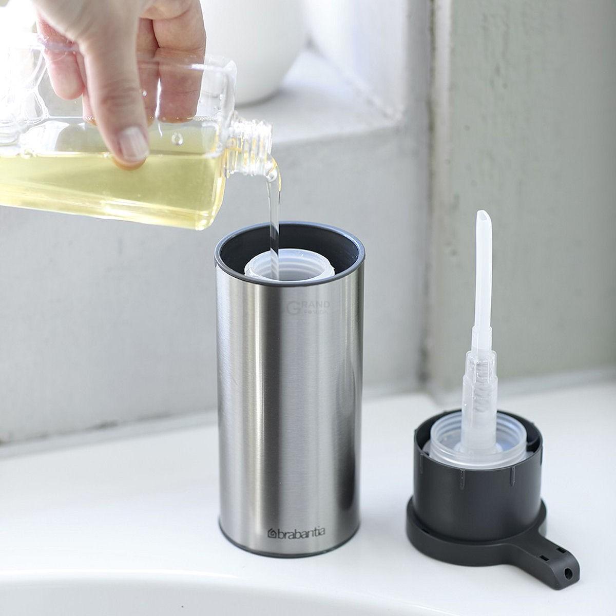 Brabantia Дозатор для жидкого мыла стальной Classic | https://grandposuda.com.ua