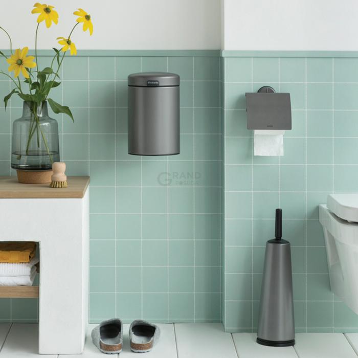 Brabantia Тримач для туалетного паперу платиновий Profile | https://grandposuda.com.ua