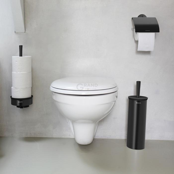 Brabantia Тримач для туалетного паперу чорний Profile | https://grandposuda.com.ua