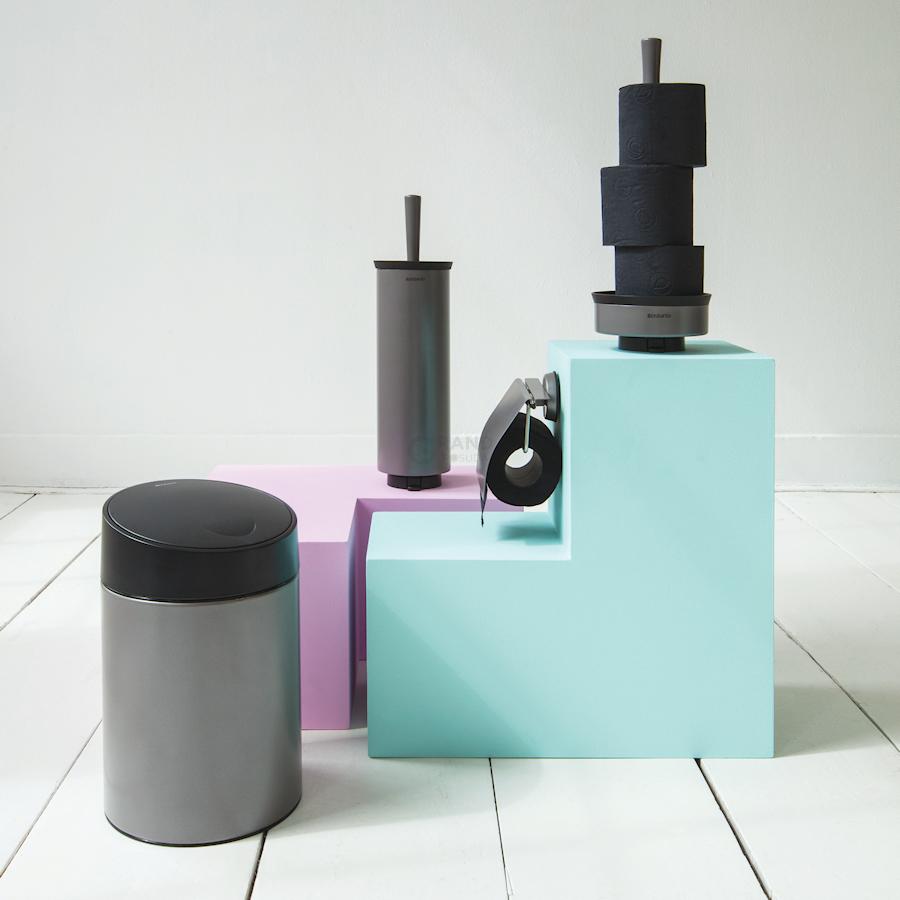 Brabantia Диспенсер для зберігання туалетного паперу (до 3х рулонів) платиновий Profile | https://grandposuda.com.ua