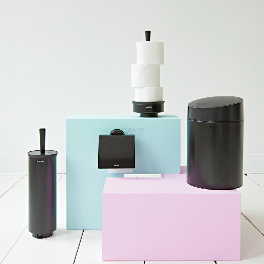 Brabantia Диспенсер для зберігання туалетного паперу (до 3х рулонів) чорний Profile | https://grandposuda.com.ua