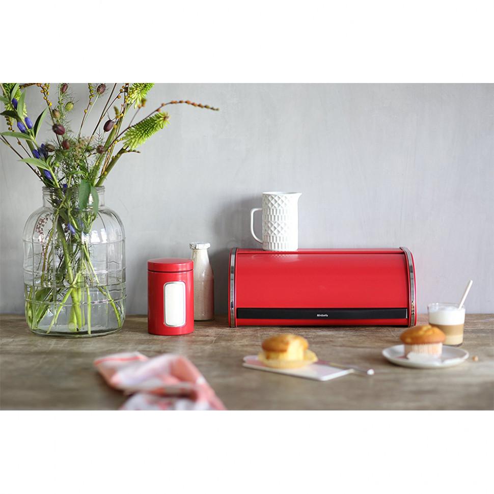 Brabantia Хлебница со сдвигающейся крышкой 17,5х44,8х27 см красная | https://grandposuda.com.ua