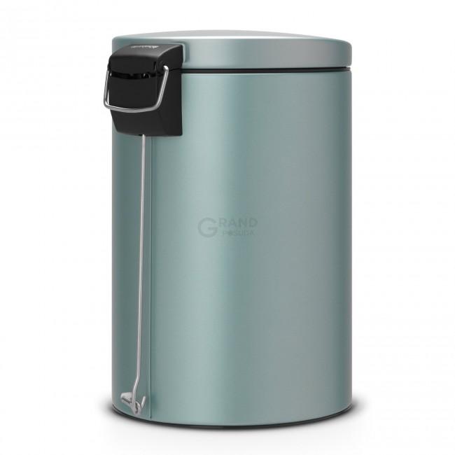 Brabantia Сміттєвий бак з педаллю мятний металік 20 л, з роздільником для сміття Pedal Bin | https://grandposuda.com.ua