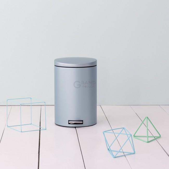 Brabantia Сміттєвий бак з педаллю мятний металік 20 л, з роздільником для сміття Pedal Bin | https://grandposuda.com.ua