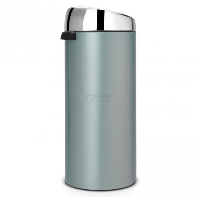 Brabantia Сміттєвий бак 30 л мятний металік сталева кришка Touch Bin | https://grandposuda.com.ua