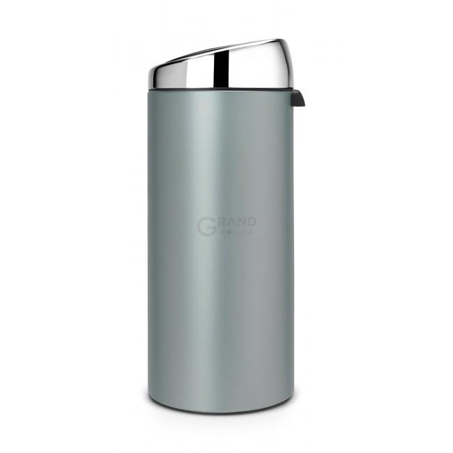 Brabantia Сміттєвий бак 30 л мятний металік сталева кришка Touch Bin | https://grandposuda.com.ua