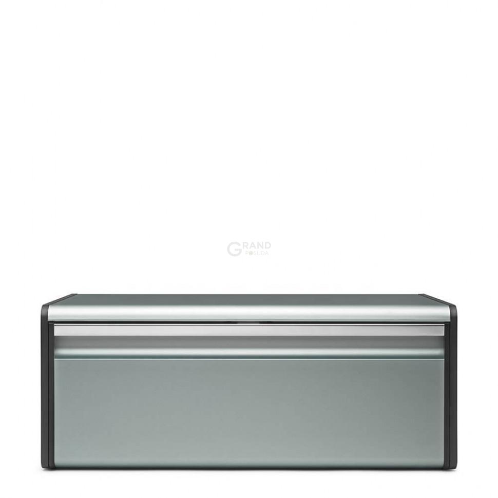 Brabantia Хлебница с поднимающейся крышкой 18,7х46,5х25 см мятный металлик | https://grandposuda.com.ua