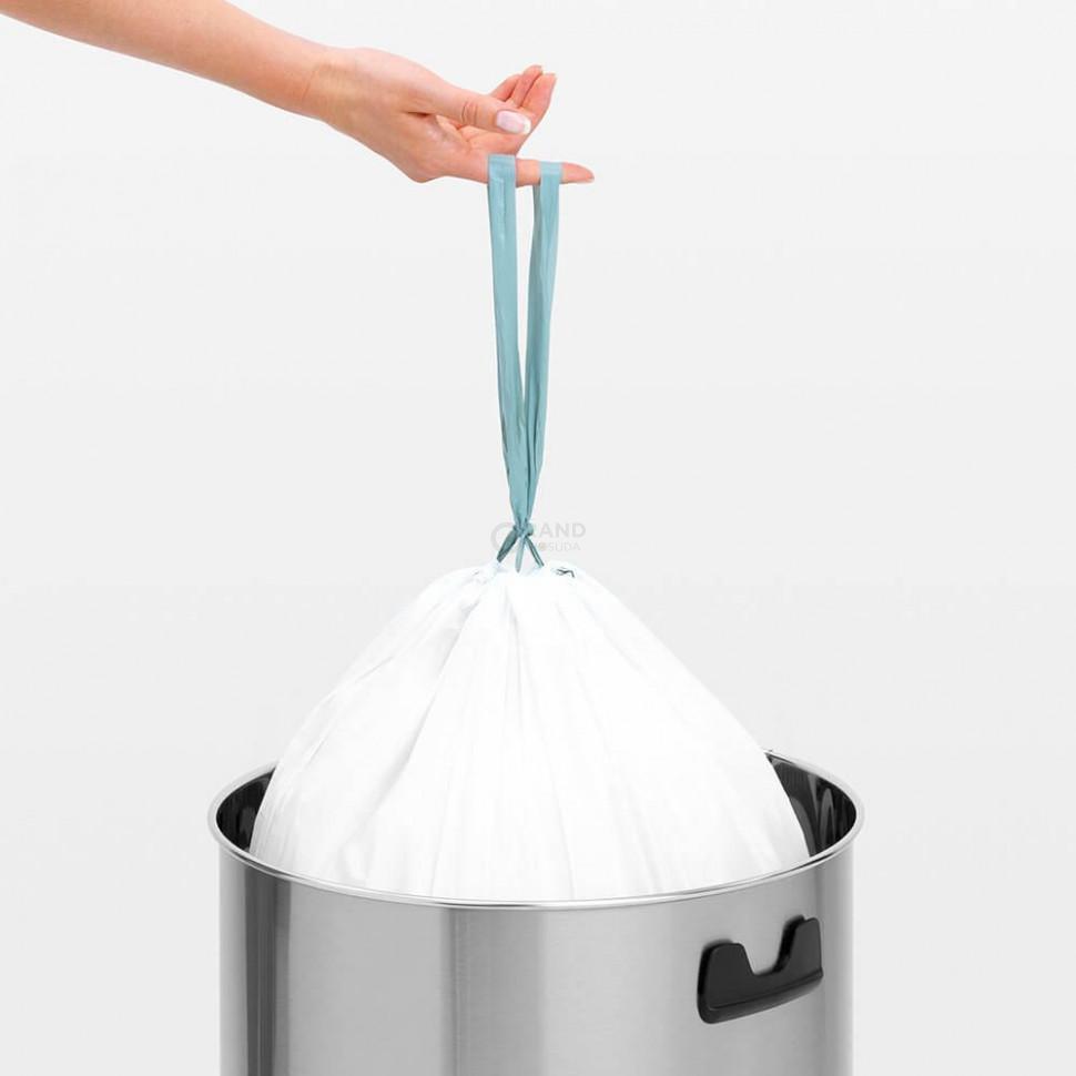 Brabantia Сміттєвий бак 60 л матовий сталевий Push Bin | https://grandposuda.com.ua