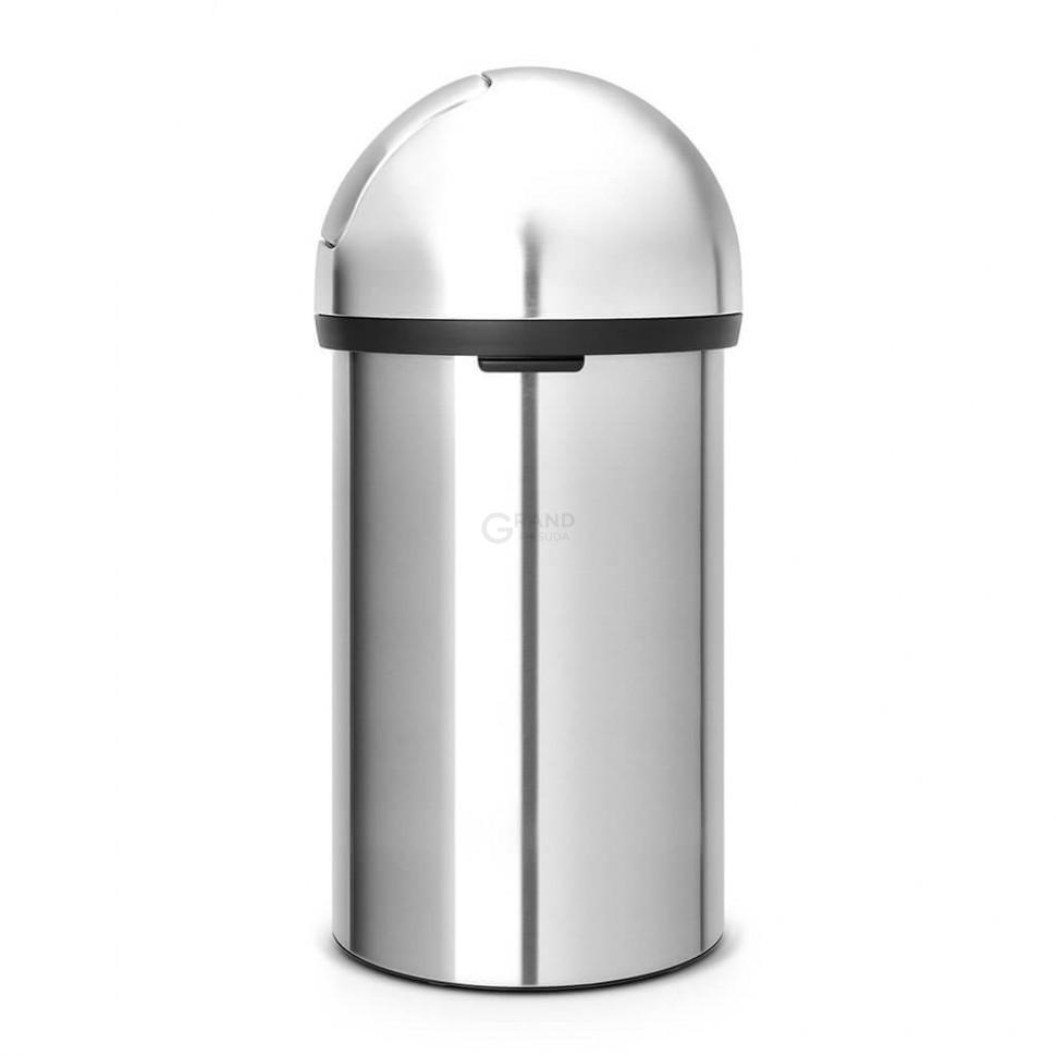 Brabantia Сміттєвий бак 60 л матовий сталевий Push Bin | https://grandposuda.com.ua
