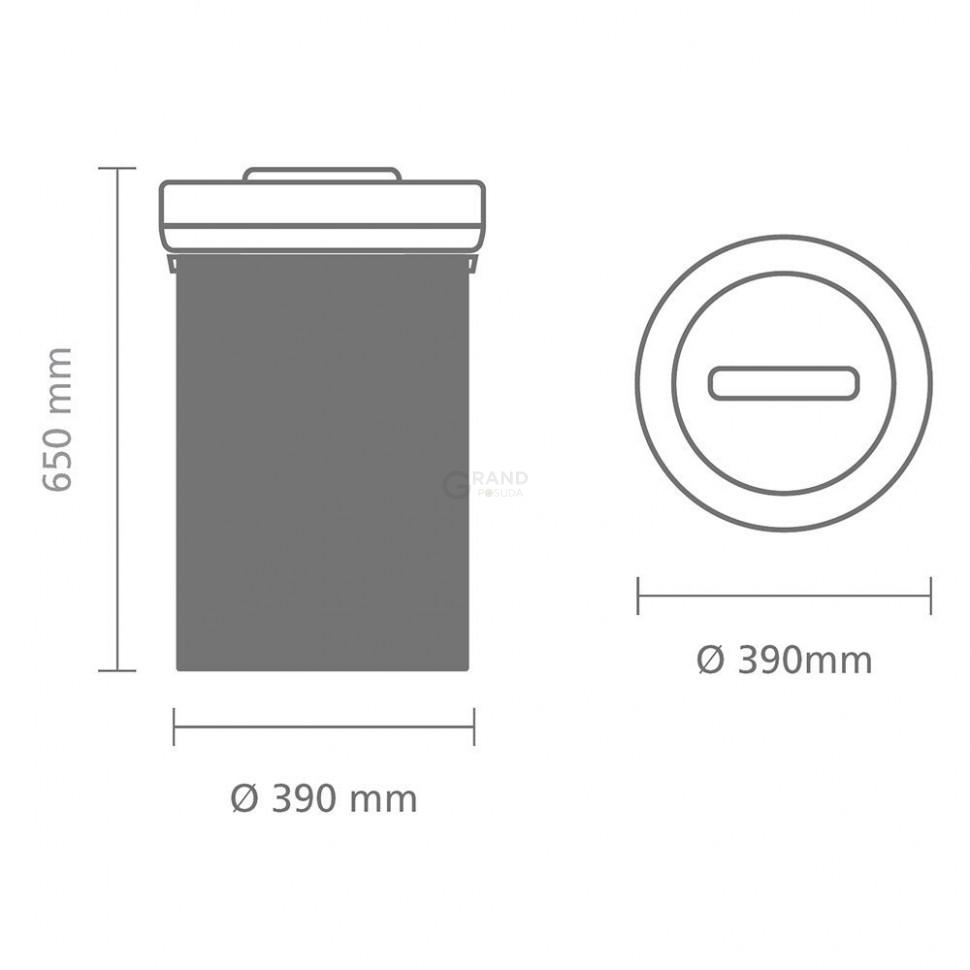 Brabantia Сміттєвий бак 60 л білий Big Bin | https://grandposuda.com.ua