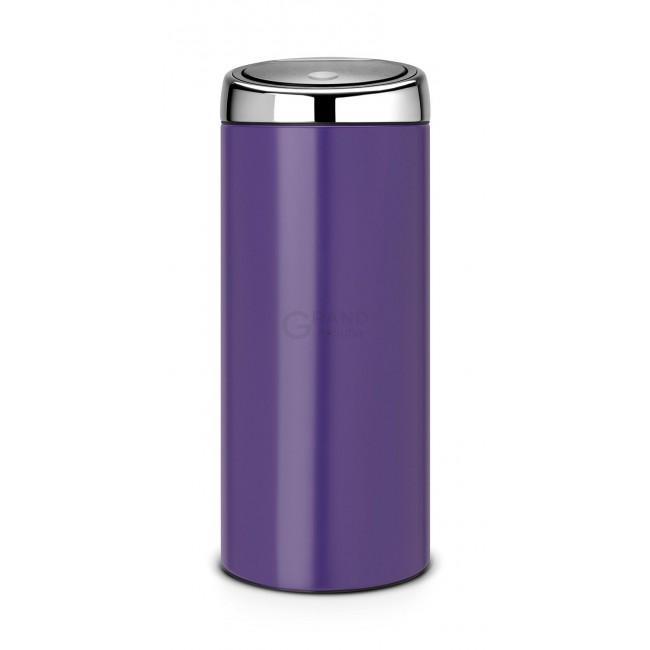 Brabantia Сміттєвий бак 30 л фіолетовий сталева кришка Touch Bin | https://grandposuda.com.ua