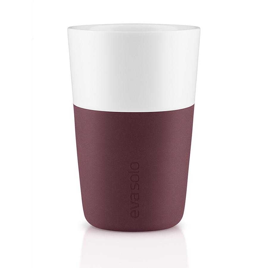 Eva Solo Набір кухлів для латте 360 мл бордових Caffe Latte | https://grandposuda.com.ua